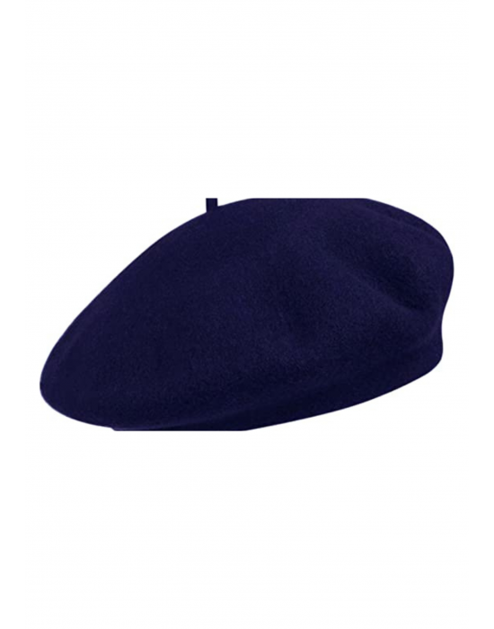 Unisex Pure wool Basque beret cap navy